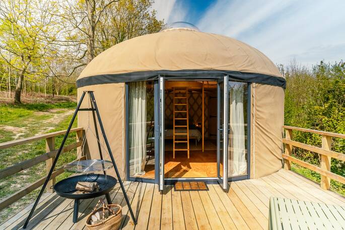 Entrance to yurt