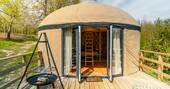 Entrance to yurt