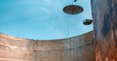 Hot shower with dope ceiling