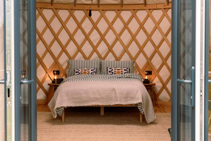 Entrance to yurt