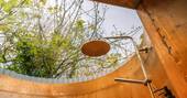 Glass dome over shower