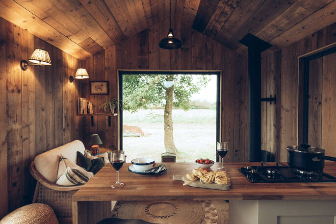 Kitchen and living area