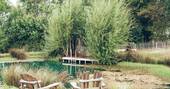 sauna and swimming lake