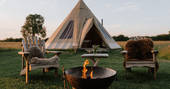 Slinket tipi - firepit, Priors Hardwick, Warwickshire