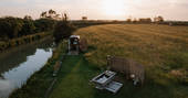 Slinket tipi from above, Priors Hardwick, Warwickshire