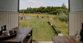 Slinket tipi view from the kitchen, Priors Hardwick, Warwickshire