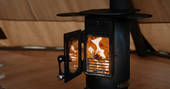 Slinket tipi wood burner, Priors Hardwick, Warwickshire