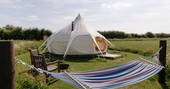 Watery Furrows yurt hammock, Priors Hardwick, Warwickshire