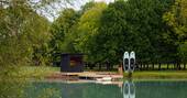 Wild swimming lake and lakeside sauna