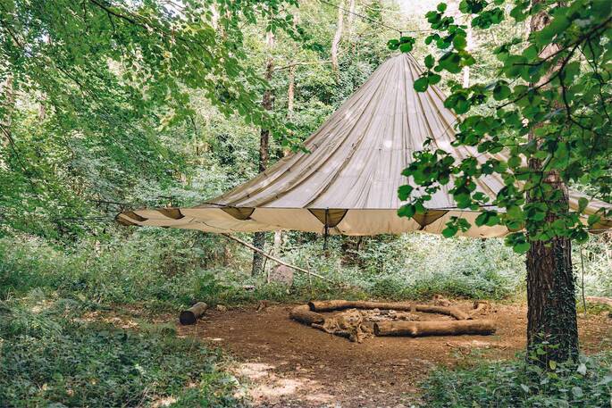 Communal firepit area