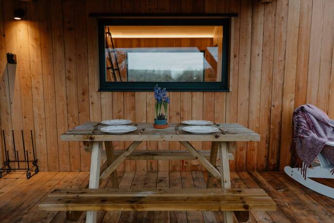 Outdoor dining table