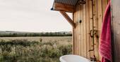 View from the outdoor bath tub