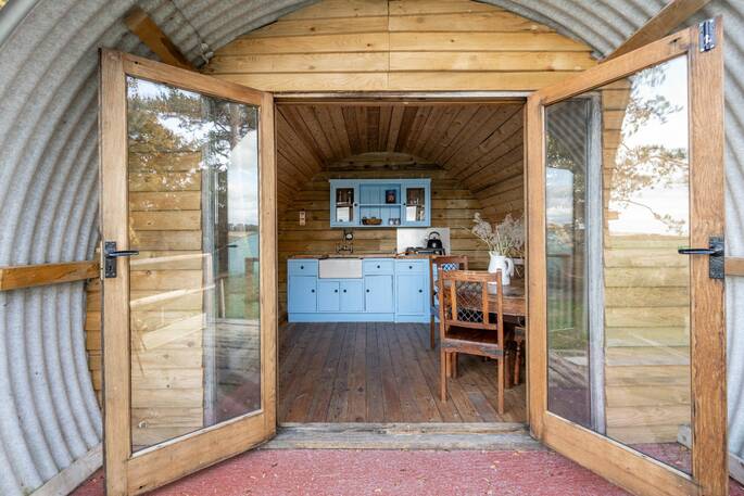 Doors to the kitchen 