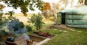 Yurt and firepit