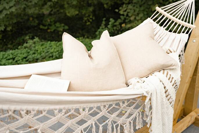 Reading in the hammock 