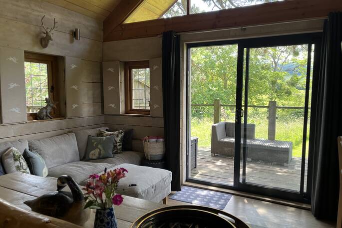 Orchard Treehouse sofa area