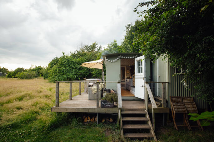 view from the decking