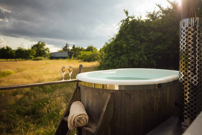 view from the hot tub