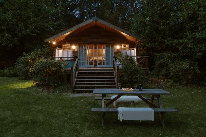 Lodge at night
