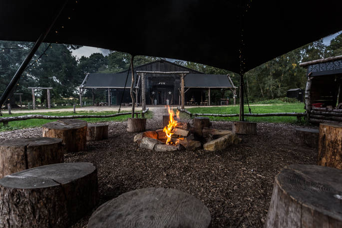 Gather around the cosy firepit at North Star Club in Yorkshire