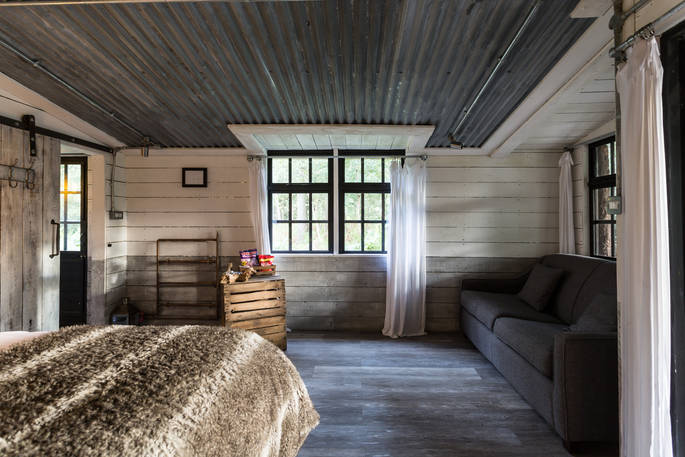 The beautifully cosy and rustic Whitby cabin at North Star Club in Yorkshire