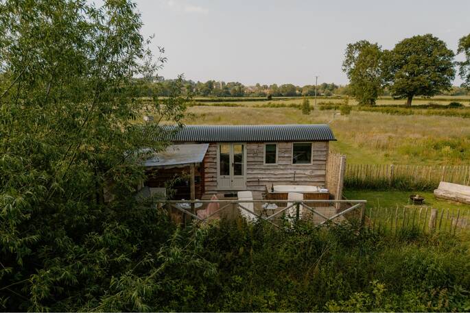 Outside of shepherd's hut