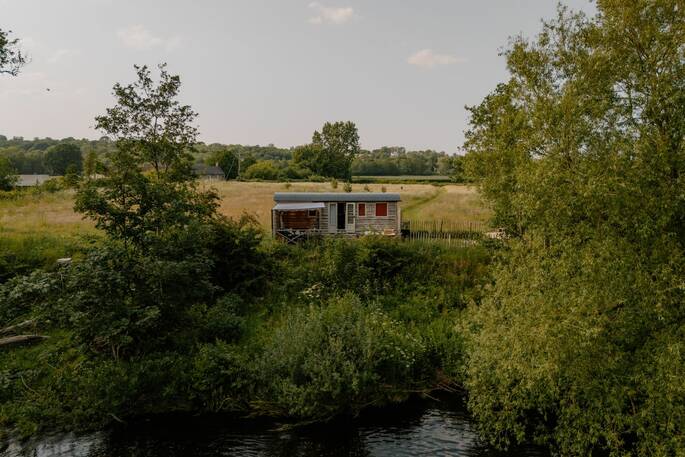 Hut from across the river