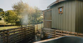 Keepers Watch shepherds hut view from the hot tub, Whitby, North Yorkshire