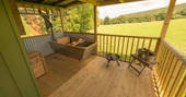 The Woodmans Hut, Yorkshire, Decking with Hot Tub 