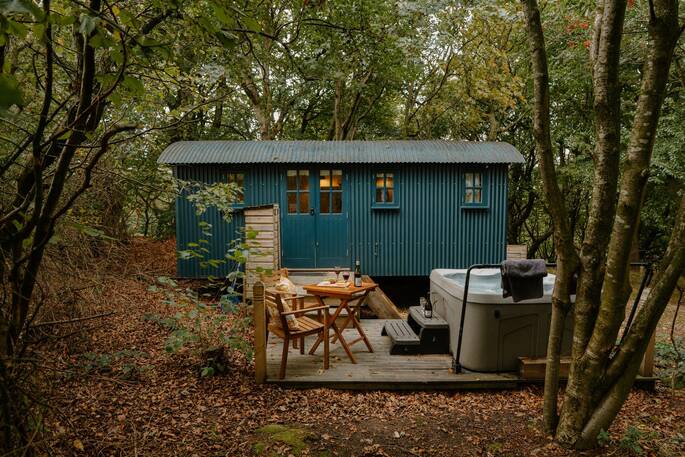 Exterior of shepherds hut