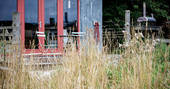 The Sheep Shed outside pizza oven, Boutique Farm Bothies at Huntly, Aberdeenshire
