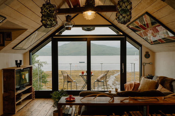 Douglas Boathouse view from living space 