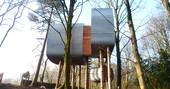 Exterior side view at Brockloch Treehouse, Dumfries and Galloway