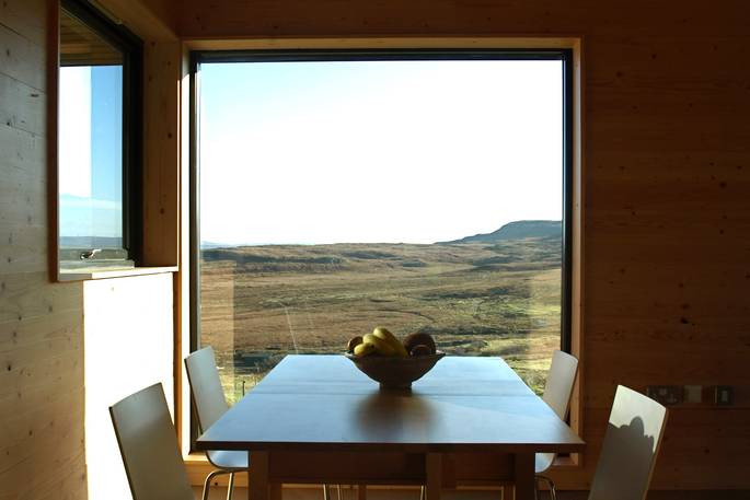 Black Shed cabin dining, Highland, Scotland - Rural Design Photographs
