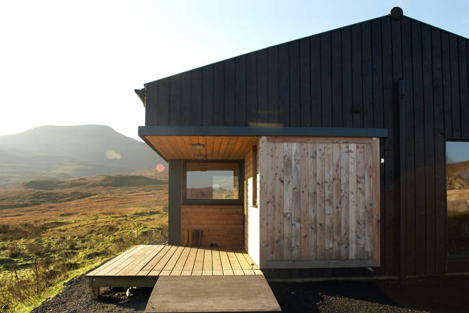 Black Shed cabin exterior, Highland, Scotland - Rural Design Photographs