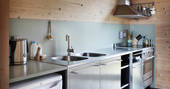 Black Shed cabin kitchen, Highland, Scotland - James Ross Photography