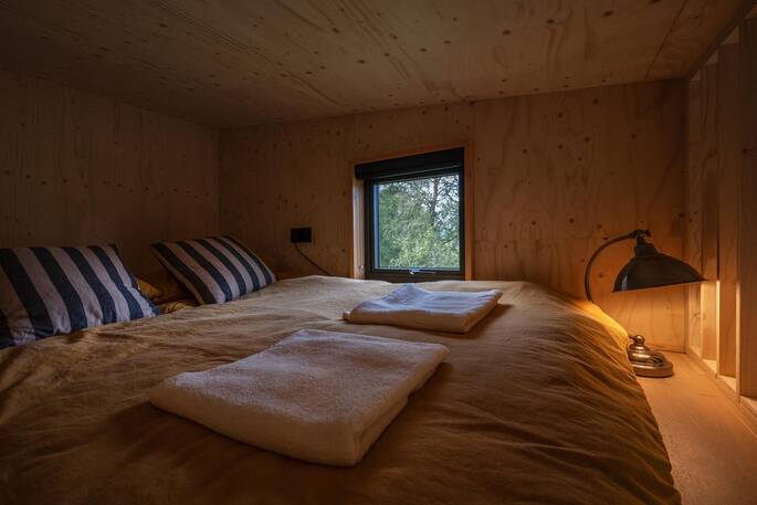 Bed up on the mezzanine