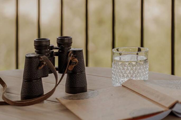Binoculars provided