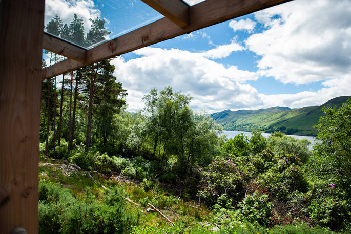 Red Squirrel Cabin - view from the balcony, Ullapool, Highland, Scotland