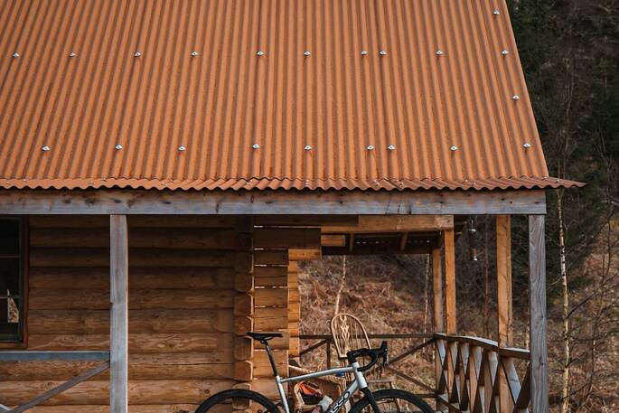 Inshriach Loghouse cabin bike, near Aviemore, Highland, Scotland