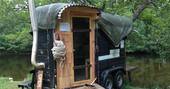 Inshriach Shepherd's Hut horsebox sauna, Aviemore, Highland