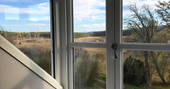 Cose Farmhouse cottage bedroom view, Nairn, Highland, Scotland