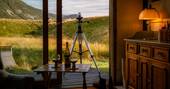 Living area with a telescope