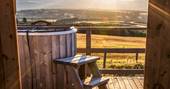 Bramble Yurt view from the bedroom at Alexander House, Auchterarder, Perth & Kinross, Scotland