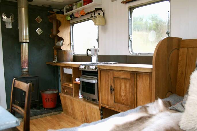 Kitchen and wood-burner