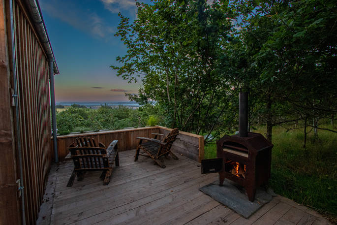 firepit and balcony view