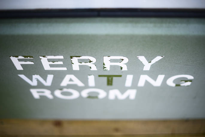 the ferry waiting room 