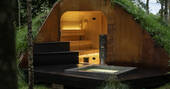 Flycatcher Treehouse sauna at Doune, Stirling, Scotland