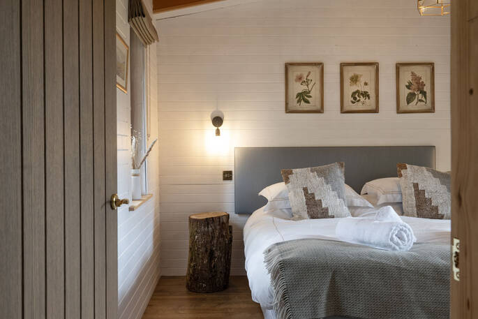 Treehouses at Lanrick bedroom, Doune, Stirling, Scotland