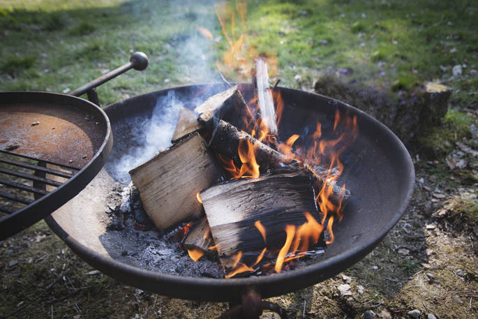 Treehouses at Lanrick firepit and BBQ, Doune, Stirling, Scotland